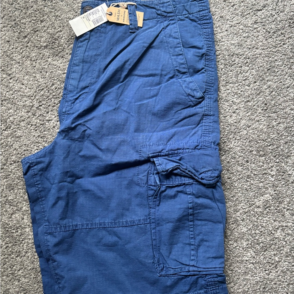 Casual Blue Cargo Shorts